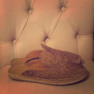 Clara Leopard Espadrille Flat Mules